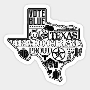 Vote Texas Democrat Sticker